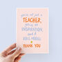 Not Just A Teacher Thank You Card, thumbnail 3 of 3