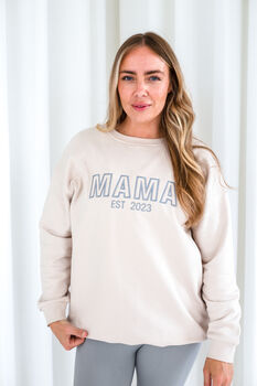 Mama Established Outline Embroidered Personalised Sweatshirt Jumper, 5 of 12