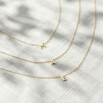 Petite 9ct Gold Initial Necklace, 8 of 11