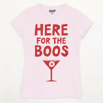 Here For The Boos Women's Halloween T Shirt, 4 of 4