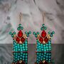 Turquoise Drop Earrings For Her, thumbnail 2 of 3