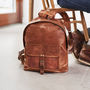 Zip Round Leather Backpack, thumbnail 1 of 7