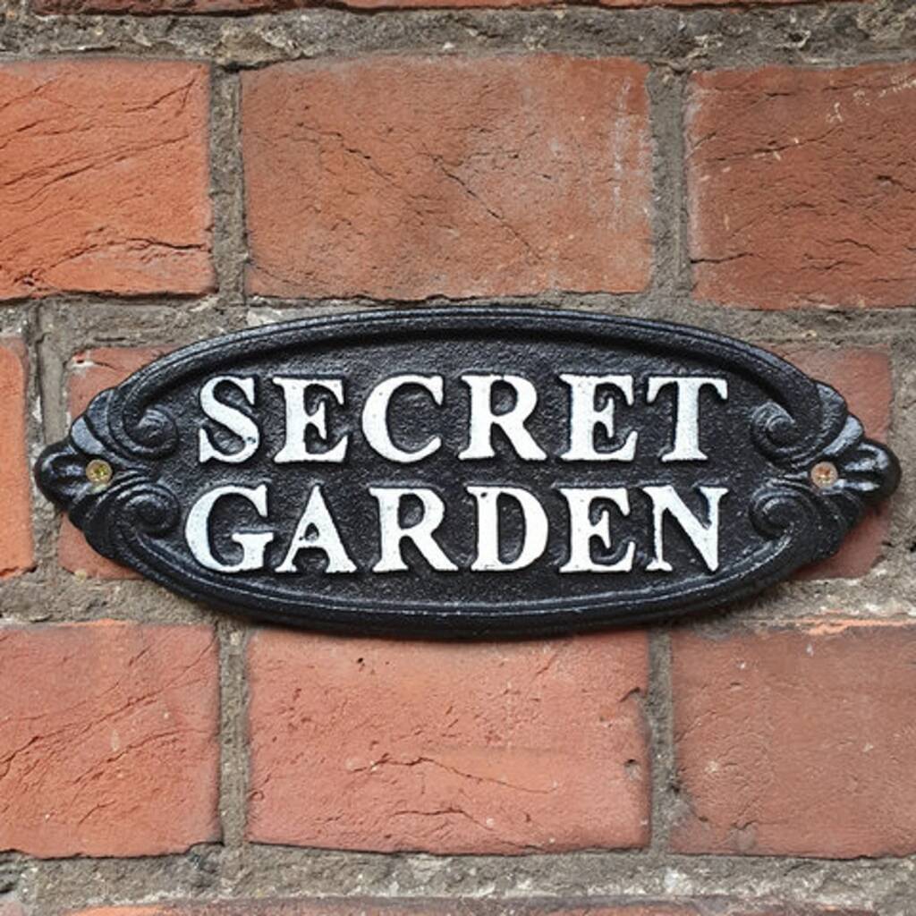 Cast Iron 'Secret Garden' Plaque, 1 of 5
