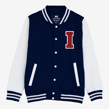 Varsity Baseball Jacket Personalised With College Letter I, 2 of 2