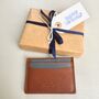 Tan Leather Credit Card Holder, thumbnail 1 of 5