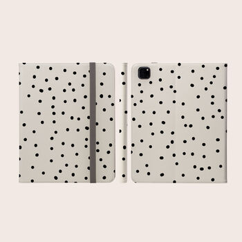 Polka Dots Vegan Leather iPad Pro Folio Case, 3 of 7