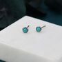 Green Turquoise Stud Earrings, thumbnail 6 of 12