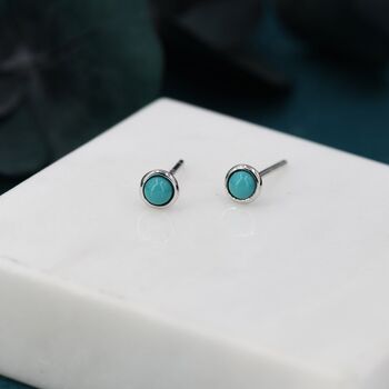 Green Turquoise Stud Earrings, 6 of 12