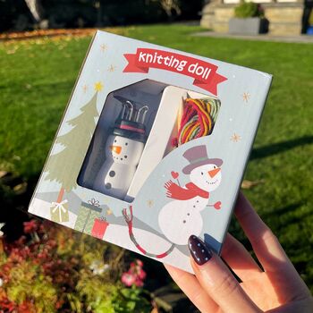 Christmas Wooden Knitting Doll Toy, 2 of 6