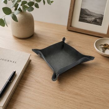Executive Leather Velvet Desk Tray, 4 of 12