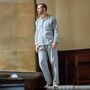 Men's 'Chalk' Stripe Brushed Cotton Pyjama Set, thumbnail 3 of 4