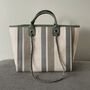 Personalised Stripe Large Chain Initial Tote Bag, thumbnail 7 of 9