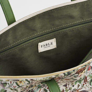 Green Garden Floral Grab Tote, 7 of 8