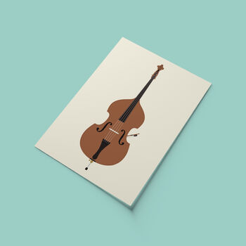 Double Bass Print | Upright Bass Instrument Poster, 7 of 8