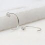 Sterling Silver Tiny Daisy Pull Through Earrings, thumbnail 1 of 6