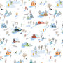 Snow Scene Wrapping Paper, thumbnail 4 of 5