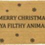 Merry Christmas Ya Filthy Animal Print Doormat, thumbnail 2 of 2