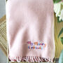 Personalised Mum Message Cashmere Blanket Scarf Gift, thumbnail 1 of 7