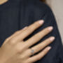 Teardrop Blue Topaz Silver Ring, thumbnail 5 of 8