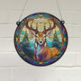 Stag Stained Glass Effect Suncatcher Design Two, thumbnail 1 of 6