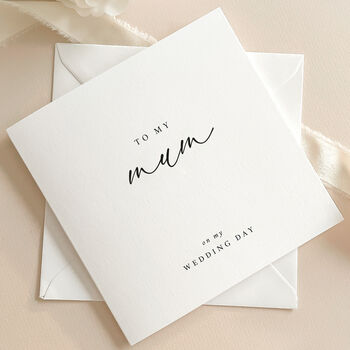 Luxury Wedding Day Card To My Mum With Wax Seal, 6 of 7