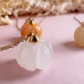 Gemstone Pumpkin Necklace, 7 of 9