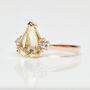 One Of A Kind Two.10ct Pear Shape Yellow Sapphire Engagement Ring, thumbnail 5 of 5