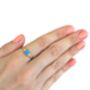 Opal Look Rings, Cz, Rose Or Gold Vermeil 925 Silver, thumbnail 1 of 10