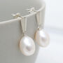 Silver Pearl Dropper Earrings, thumbnail 9 of 11