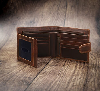 Personalised Luxury Brown Men's Leather Wallet Rfid, 4 of 7