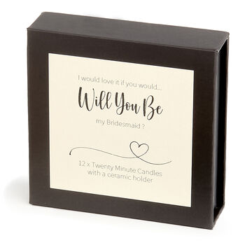 Will You Be My Bridesmaid, Relaxation Candle Wedding Gift Set, 2 of 12