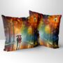 Autumnal Reflections Hand Made Poly Linen Cushions, thumbnail 1 of 8