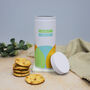 Personalised Retro Circles Cylindrical Biscuit Tin, thumbnail 2 of 7