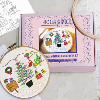 Christmas Scene Embroidery Kit, 4 of 5
