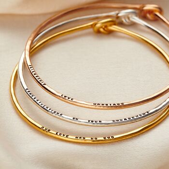 Personalised Tie The Knot Bangle, 3 of 4