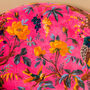 Luxurious Pink Bird Of Paradise Velvet Armchair, thumbnail 2 of 7