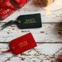 Luxury Personalised Leather Christmas Stocking Labels, thumbnail 3 of 4