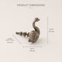 Elegant Swan Brass Cabinet Knob, thumbnail 7 of 9