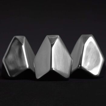 Iceberg Shaped Metallic Drinking Stones, 4 of 6