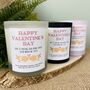 Personalised Sleep Touching Bums Valentines Candle Gift, thumbnail 1 of 11
