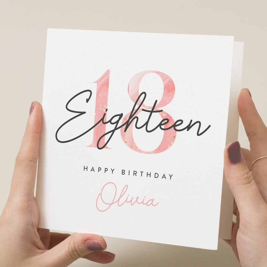 Personalised 18th Birthday Card For Her