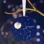 Personalised Star Sign Zodiac Christmas Tree Ornament, thumbnail 3 of 4