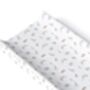 Safari Animals And Stork Deluxe Unisex Baby Anti Roll Wedge Changing Mat, thumbnail 2 of 3