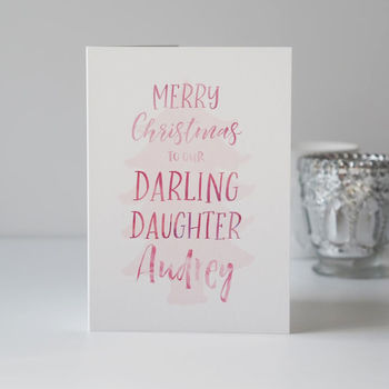 Personalised Merry Christmas Daughter Card, 5 of 5
