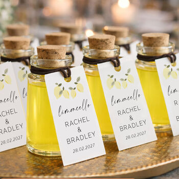 Personalised Limoncello Take A Shot Wedding Shot Bottle Favours, 2 of 10