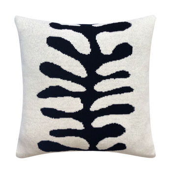 Organic Shape Wool And Cashmere Knitted Cushion White, 3 of 4