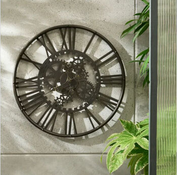 Summer Outdoor/ Indoor ‘Cogs’ Circular Wall Clock, 3 of 7