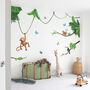 Jungle Monkey Children's Fabric Wall Sticker Set, thumbnail 1 of 12