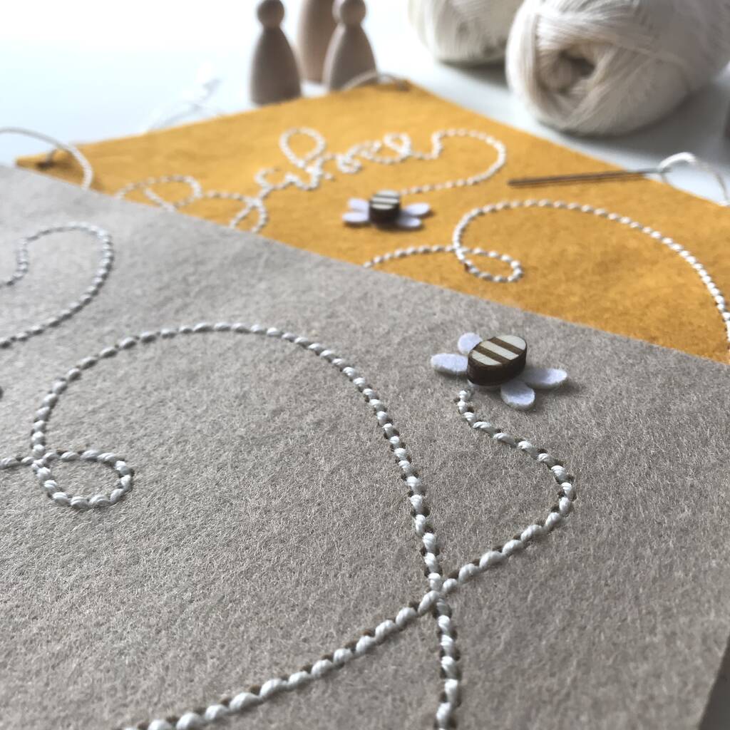 new baby embroidery kit gift by just toppers