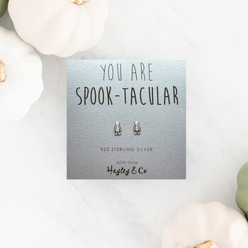 Skeleton Sterling Silver Earrings, 2 of 4